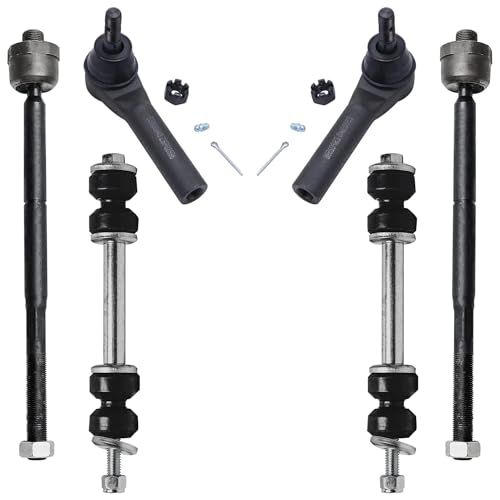 Image of Detroit Axle - 4WD Front 8pc Struts Kit for 2014-2018 Chevy Silverado 1500 GMC Sierra 1500, 2 Struts & Coil Spring 4 Tie Rods 2 Sway Bar Links 2015 2016 2017 Replacement Suspension
