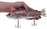 10' RF Glider Glide Bait Bass Musky Striper Fishing Big Lure Multi Jointed Shad Trout Kits Slow Sinking (Rainbow Trout Sink)
