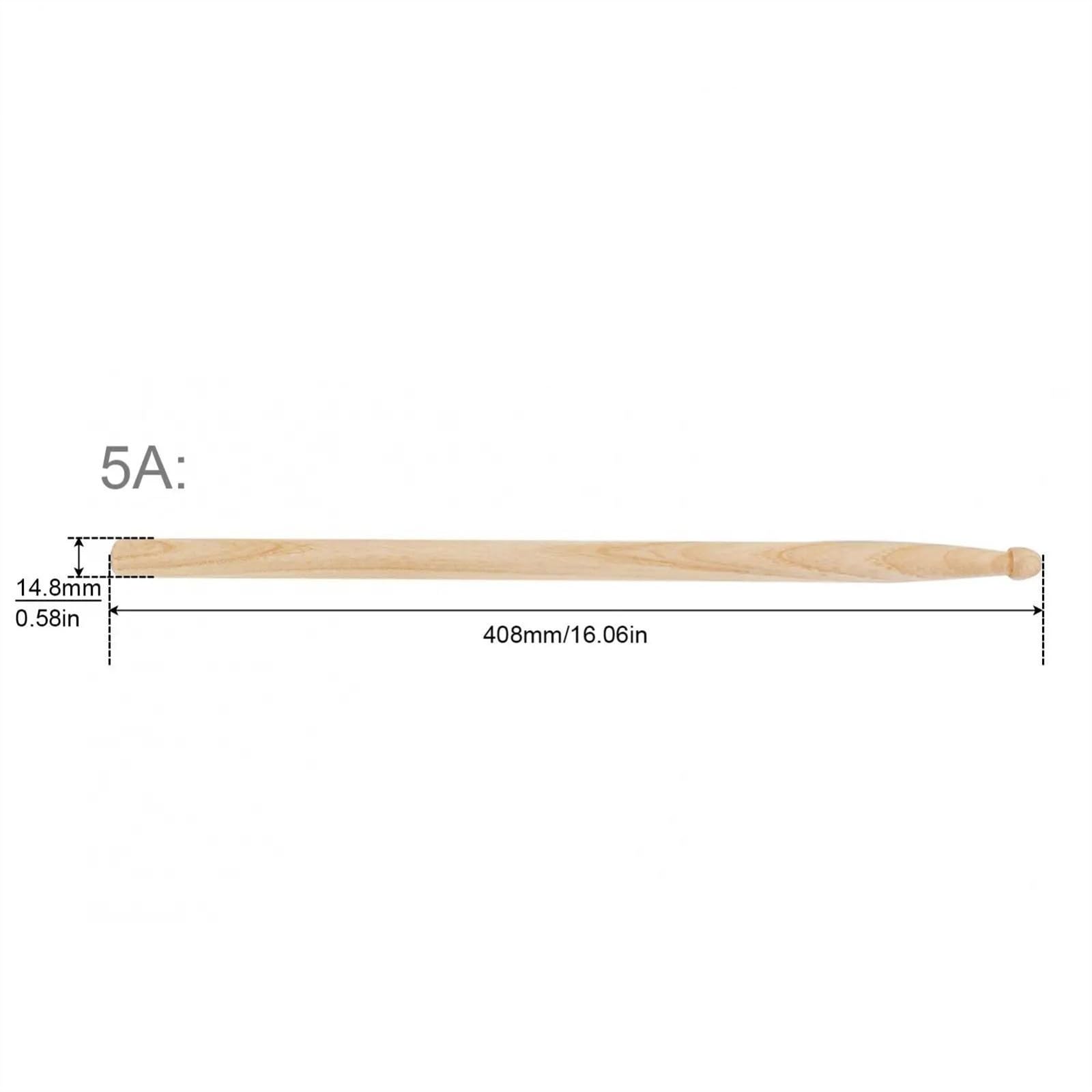 1 Paar 5A/7A Walnussholz-Trommelstöcke, Langlebige Hochleistungs-Trommelstöcke Für Jazz-Drum-Übungen Schlagzeug Sticks Set (Color : 5A)