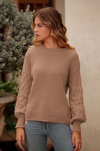 Prettygarden Women'S Crewneck Long Sleeve Sweater 2024 Fall Fashion Slouchy Knitted Pullover Top thumb #6