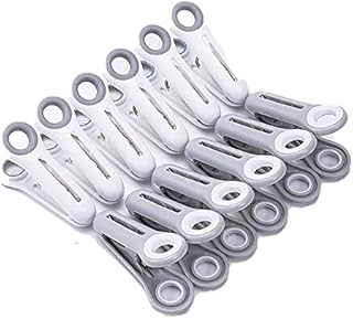 12 Pack Strong Plastic Clothespins, Laundry Clothes Pins Clips Pegs with, Washing Line Pegs Small Clothes Pins for Clothes Towels Crafts, Picture Photos
