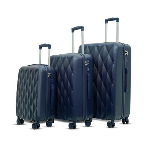 Image of AMERICAN TRAVELLER Diamon Trolley Bag | TSA-Type Lock | Durable ABS Hard Shell, TSA-Type Lock, 8 Dual Spinner Wheels, Telescopic Handle