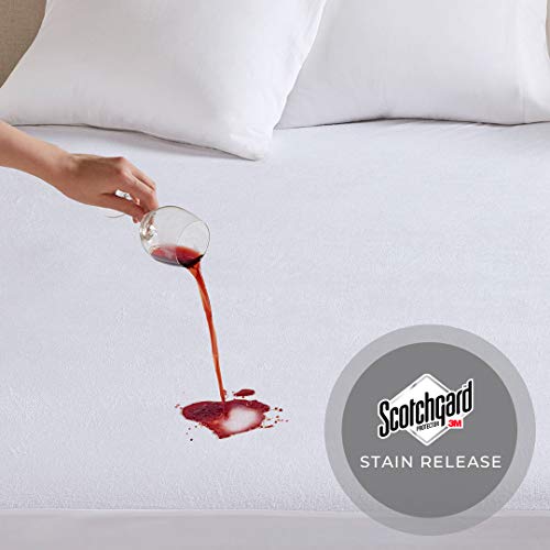 MP2 Waterproof Mattress Protector Pad Queen Size Bed Mattress Cover for Moving 100% Breathable Cooling Cotton Terry, Deep Pocket Fits 4"-21", Stain Release 3M Scotchgard