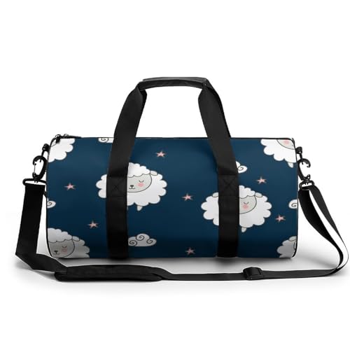 Sac de sport agneau blanc compact pour éviter l'encombrement en gym et voyage