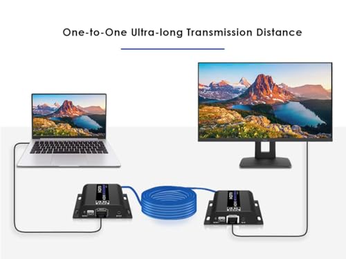 Extensor HDMI 4K PremiumCord de 120m sobre IP Cat6 con carcasa resistente de aluminio 7