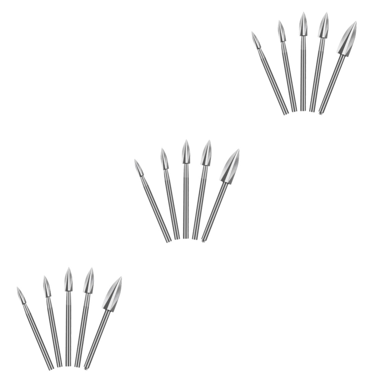 SHINEOFI 3 series Juego De Brocas Eléctricas Para Carpintería Herramientas Para Tallar Madera Herramientas De Grabado Kit De Tallado Brocas De Artesanía 5 piezas*3