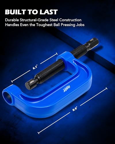 Image of Orion Motor Tech Ball Joint Press Kit, 21pc Master Ball Joint Removal Tool, Upper and Lower Ball Joint Remover with C Frame, Heavy Duty Brake Anchor Pin U Joint Ball Joint Press Tool for 2WD 4WD Cars