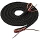 Weaver Leather Silvertip Hohlgeflecht-Zügel, 1,6 cm x 3,1 m, Hellbraun/Schwarz/Braun