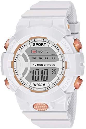 ON TIME OCTUS Digital Boy’s and Girl’s Watch DIGITAL-08 (Grey Dial Multicolour Strap)