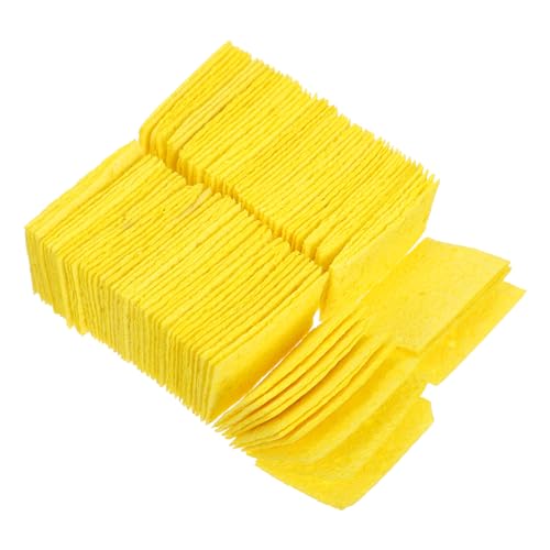 PRETYZOOM 100pcs Welding Iron Cleaning Sponge High Temp Soldering Iron Sponge for