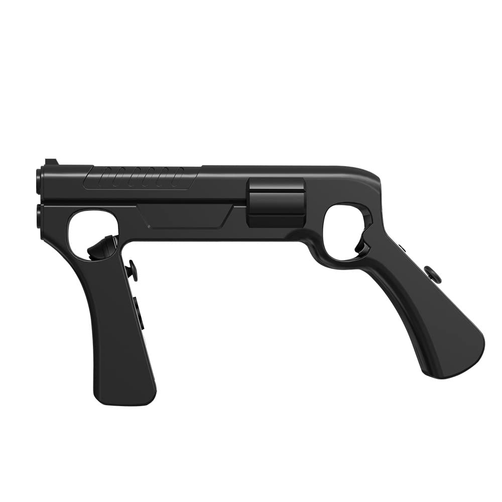 Zoazr Poignée de Pistolet Contrôle Sensoriel pour NS Switch OLED Accessoire de Jeu pour Splatoon3 Support pour Manette de Jeu en Plastique Noir