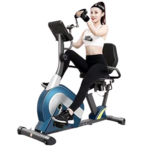 Image of Recumbent Exercise Bike, Training Equipment Bicycle, with Heart Rate Monitor, Tablet Computer Holder, Suitable for Home Exercise