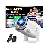 [App Integrada & 2026 Upgraded] Mini Proyector 4K 1080P Proyector Vídeo con WiFi 6 Bluetooth5.2 Support Gira 270° Corrección Trapezoidal Automática para HDMI/TV Stick/USB/PC, Blanco