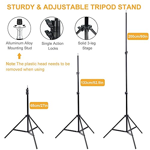 Image of Softbox Lighting Kit with 60 cm Reflector Professional Continuous Studio Photography Equipment with 2 95W Bulbs 5500K for Filming Portrait Product Shooting Photography Video