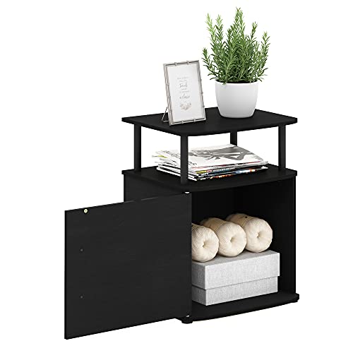 Image of Furinno Jaya End Table, One, Black Wood