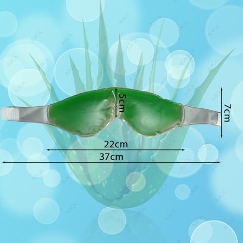 Image of Aqua Ice Face & Eye Cooling Gel Mask and Aloe Vera Gel Mask Ice Pack for Face and Eye Patches Remove Dark Circles, Fatigue Cool Eyes Patch Pads Eye Care | Facial Skin Refresh Face Mask for Hot & Cold Therapy (Aloe Eye Mask, Eye Mask)