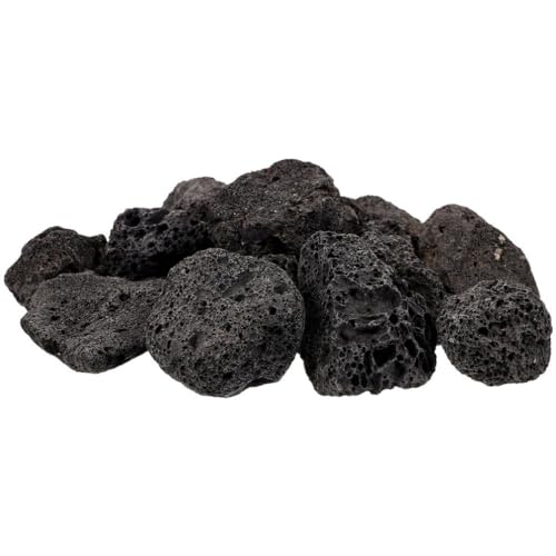 Happyyami Lavasteine: 1 Satz Schwarze Vulkansteine Natürliche Lavakiesel Aquariensteine Pflanzgefäß Natursteine Aquariumdekoration Für Feuerstellen
