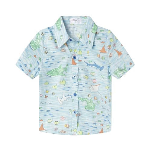 Image of Mud Kingdom Little Boys Summer Shirt Fashion Letter Graffiti