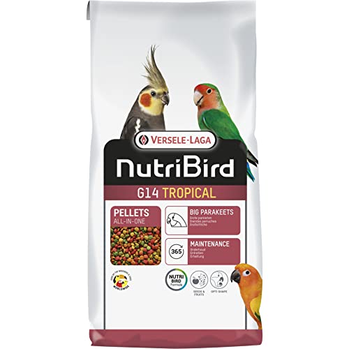 VERSELE-LAGA - NutriBird G14 Tropical - Pellets extrudés - Alimentation d'entretien pour Grandes perruches - Multicolore - 10 kg