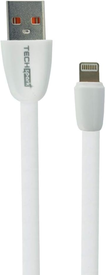 Techspark DC05 Flat 2.5AMP 1 MTR Data Cable_White