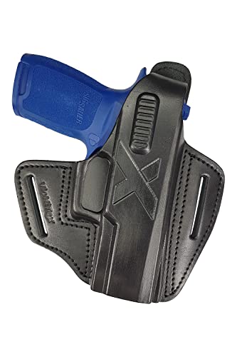VlaMiTex B26 Leather Holster fits for Sig Sauer P250 / P320 Compact / P250 Carry / P320 Carry / P250c / P320c … Black
