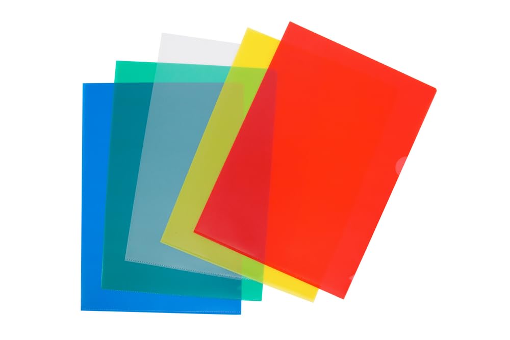 ValueX Cut Flush Folder Polypropylene A4 120 Micron Assorted Colours