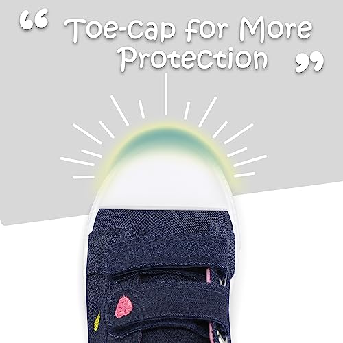 Image of K KomForme Toddler Sneakers Girls Shoes with Dual Hook and Loops | Comfortable, Lightweight