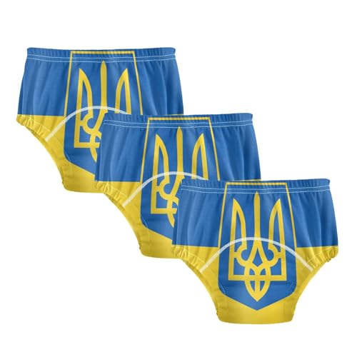 Little Girls Sleep Training Pants Absorb Water Short Underwear for Kids 3T National Flag Ukraine