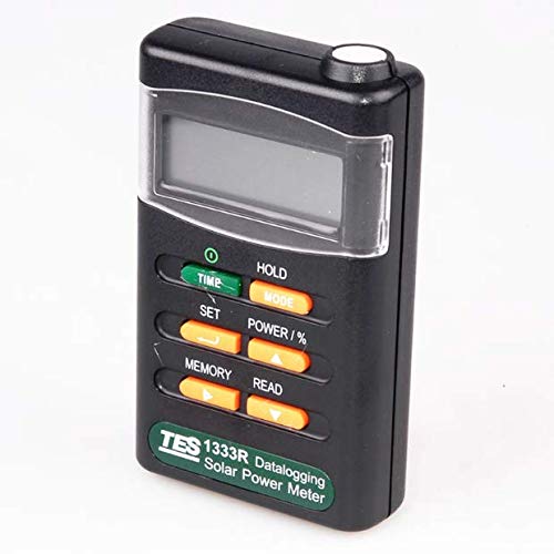 TES 1333R Solar Power Meter Tester Range 400-1100nm 2000W/m2 Digital Radiation Detector Solar Cell Energy Tester with RS232 TES-1333R