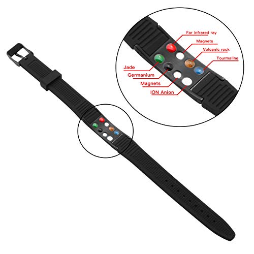 USWEL Colar com pingente e pulseira 7 em 1 (conjunto de pulseiras), pulseira magnética esportiva par