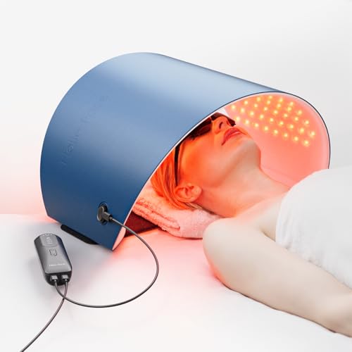 Hello Face FDA Cleared Red Light Therapy for Face and Neck, 4 Modes LED Mask Light Therapy, Blue Infrared Red Light Therapy Mask for Wrinkles and Acne, PDT Photons Facial Skin Care Device