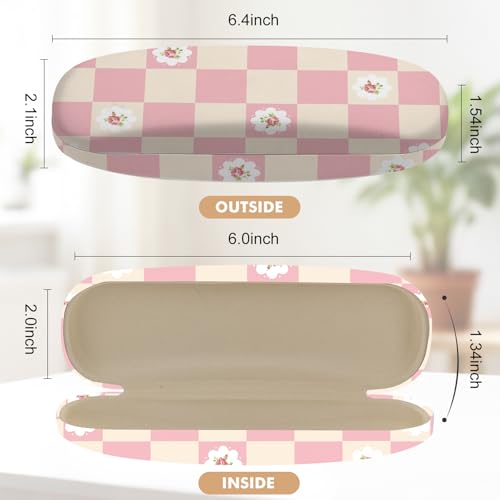 Image of Glasses Case Hard Shell,Portable Protective Eyeglasses Case, Eyeglass Holder Box with Cleaning Cloth, for men women