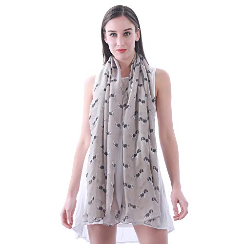 Lina & Lily Cavalier King Charles Spaniel Dog Print Women's Scarf Shawl Wrap Lightweight3