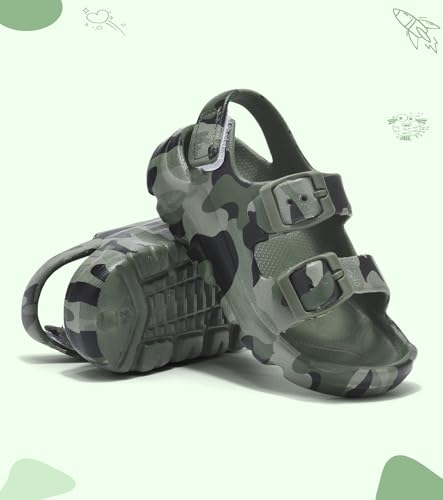 Image of Boys Girls Toddler Little Kid Sandals Buckle Adjustable Water Sandal With Hook Loop Back Strap(Toddler 5-Little Kid 12)