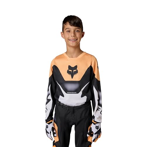 Fox Racing Youth 180 Motocross Dirt Bike Jersey, Black/White Noble, Small