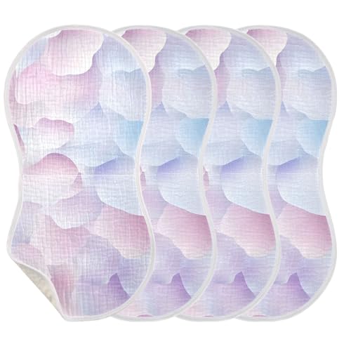 2 Pack Baby Burp Cloths, Soft Absorbent Burping Cloths for Babies, Cotton Milk Spit Up Rags, Large Size for Newborns, Baby Boys and Girls (Colorful Leaf)3