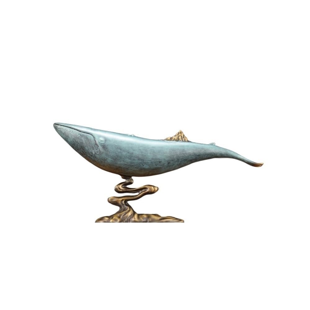 CHICKEN Bronze Living Room Ornaments Brass Whale Ornament Living Room Entryway Wine Cooler Office Decorations Ornaments to Attract Wealth