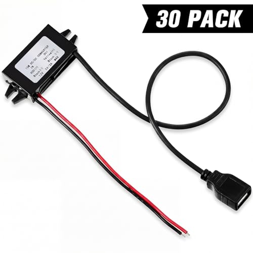 Image of Weewooday 30 Pieces 12v to 5v Dc Converter Buck Module USB Output Power Adapter Dc Car Power Converter Regulator