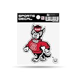 Rico Industries NCAA North Carolina State Wolfpack Mascot 4'x4' Small Style Decal, Team Color