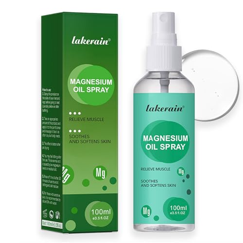 Spray de aceite de magnesio para recuperación muscular y apoyo al sueño, cloruro de magnesio de alta absorción, natural, suave para la piel, 100 ml, ideal para aliviar el dolor, relajación y sueño