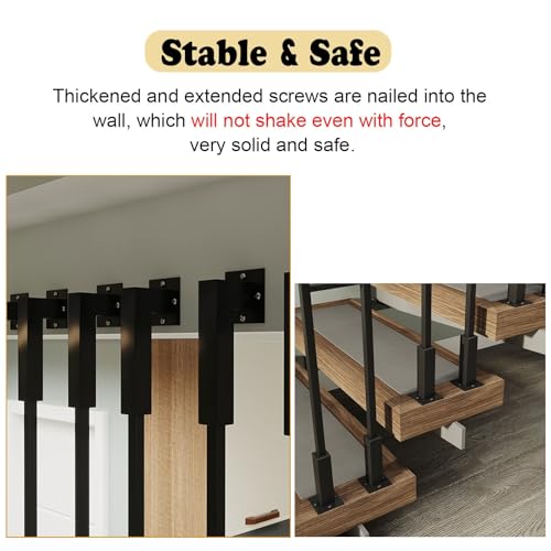 Balaustres personalizables de 40 pulgadas, postes de seguridad elegantes y duraderos para escaleras inclinadas, ideales para renovación del hogar y prevención de caídas, diseños universales para