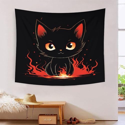 Couverture murale chat 3D pour cacher un mur abîmé sans travaux