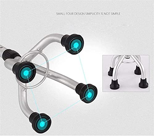 Bastones Bastón para Caminar Soporte para bastón Bastón Muleta Andador para Ancianos Ancianos Telescópico Estable Antideslizante Ligero Altura Ajustable con 4 pies Bastones Dorados para Hombres o