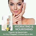 Organic Lip Treatment Balm Ultra Hydrating & Nourishing Care for Dry, Chapped, Cracked Lips & Skin, Visibly Smooths Wrinkles & Fine Lines, Natural Skin Care, 3 Pack Gift Set, Women & Men - Image 2