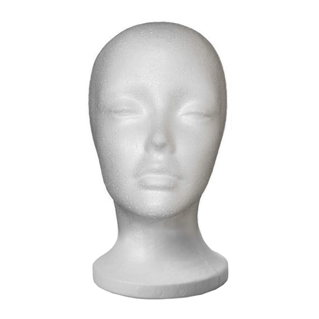 Cabeza de Espuma de poliestireno, Mannequin Head PE Foam Femenina de lombrices Blancos Firma de Peluca Cabeza de Entrenamiento de la Cabeza para el Tatuaje de Maquillaje Peinado