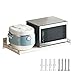 DSJGVN Acero Inoxidable Soporte para Microondas, Cocina Estantes del De Almacenamiento, Montaje En Pared Escuadras Estanterias,Cocina Spice Jar Rack,para Horno Parrilla De Montaje,Blanco