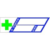 ヘルメット用ステッカー 新規入場者用 緑十字・会社名・氏名・血液型 870