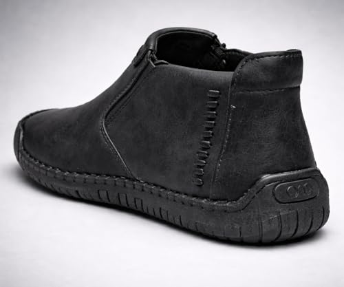 Image of Kraasa Men's Stylish Trendy Sneakers | High Tops Synthetic Side Zipper Casual Shoes | Ultra Soft Cushioned Insole | Airmix Sole Footwear