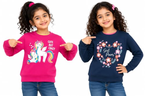 Image of NammaBaby Girls Cotton Round Neck Sweatshirt