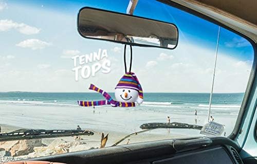 Miniatura 8 de Tenna Tops Sombrero y bufanda de invierno morado de muñeco de nieve para antena de automóvilcolgante de espejobonito accesorio de tablero se adapta